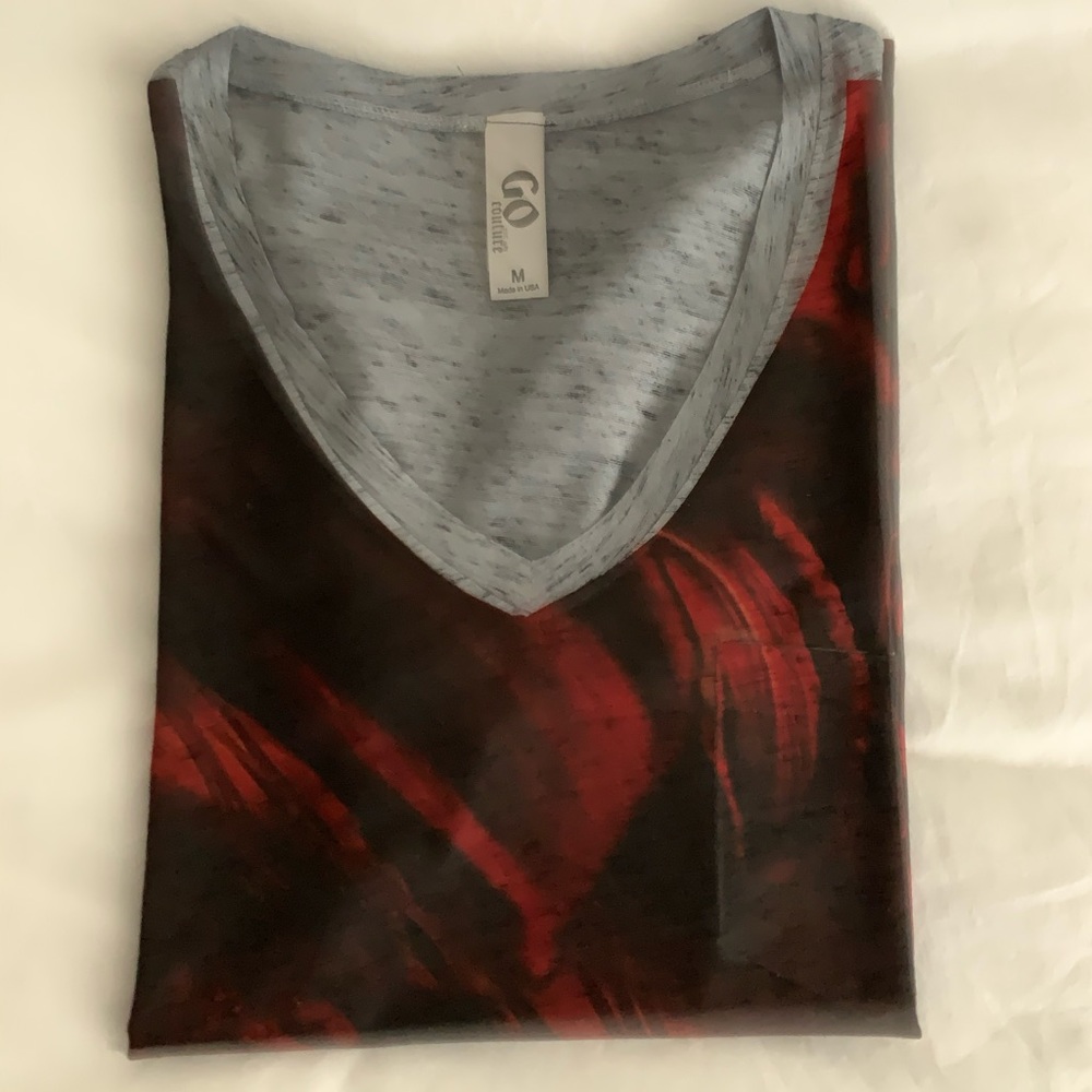 Go Couture Printed Graphic Pocket T-Shirt